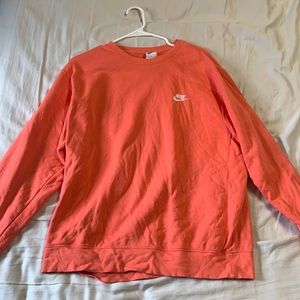 Nike Size L Bright Coral Mens Sweatshirt
